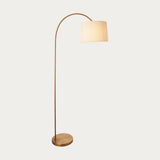 Warm brass plate & natural fabric