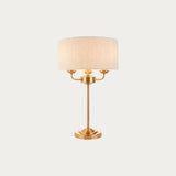 Vintage brass & natural linen