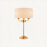 Vintage brass & natural linen