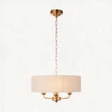 Vintage brass & natural linen