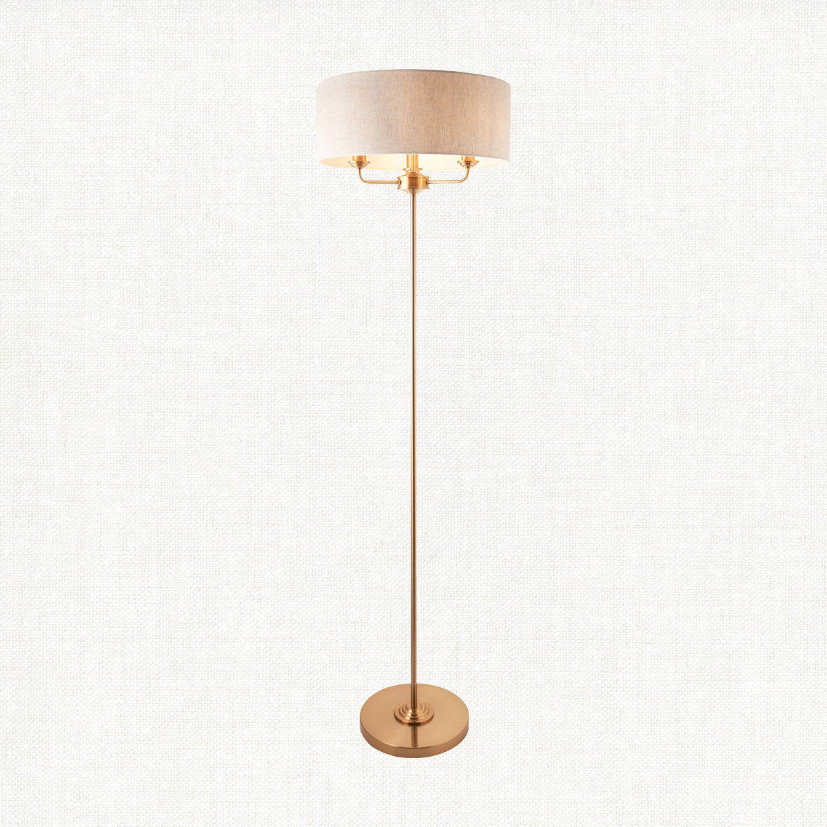 Vintage brass & natural linen