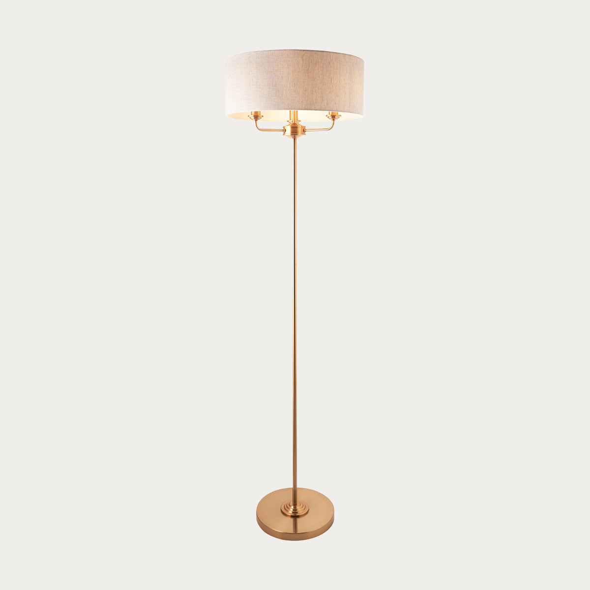 Vintage brass & natural linen
