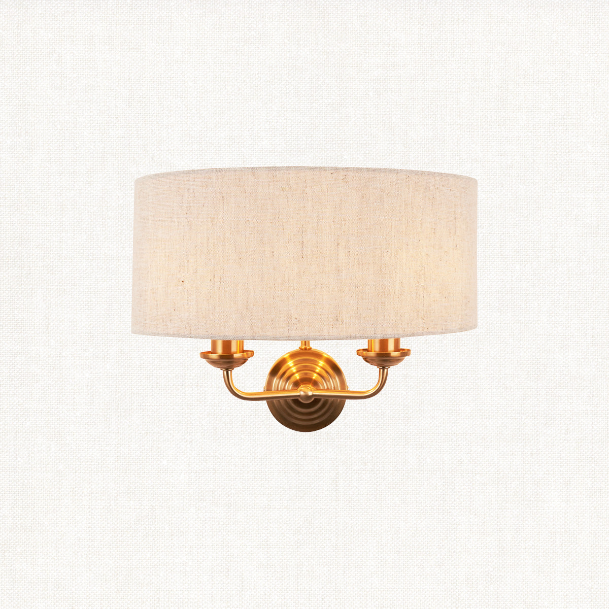 Vintage brass & natural linen