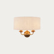 Vintage brass & natural linen