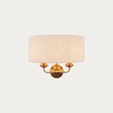 Vintage brass & natural linen