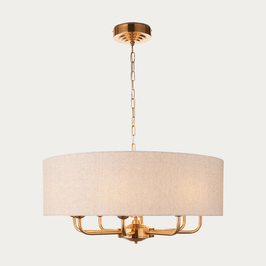 Vintage brass & natural linen