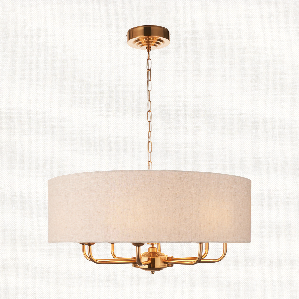 Vintage brass & natural linen