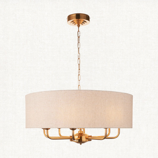 Vintage brass & natural linen