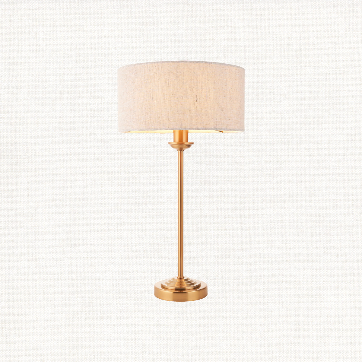 Vintage brass & natural linen