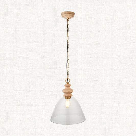 Natural ash, brushed aged brass plate