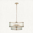 Antique brass plate & clear ribbed glass