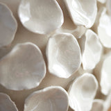 Ivory crackle glaze & brushed aged brass plate