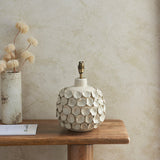 Ivory crackle glaze & brushed aged brass plate