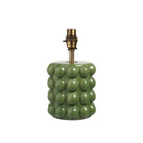 Olive green glaze & brushed aged brass plate