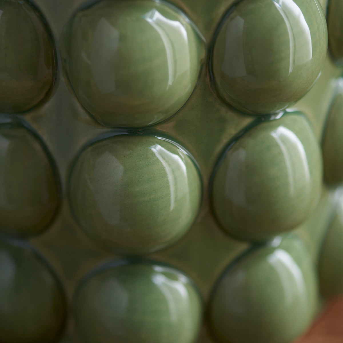 Olive green glaze & brushed aged brass plate