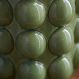 Olive green glaze & brushed aged brass plate