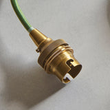 Brushed aged brass plate & green flex