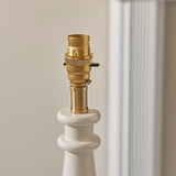 Almond white & warm brass plate