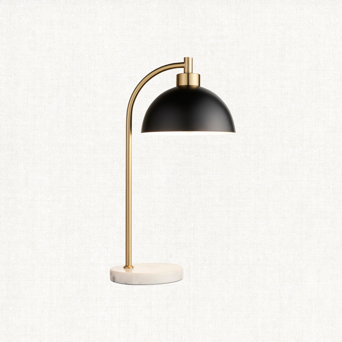 Matt black, antique brass plate & grey marble
