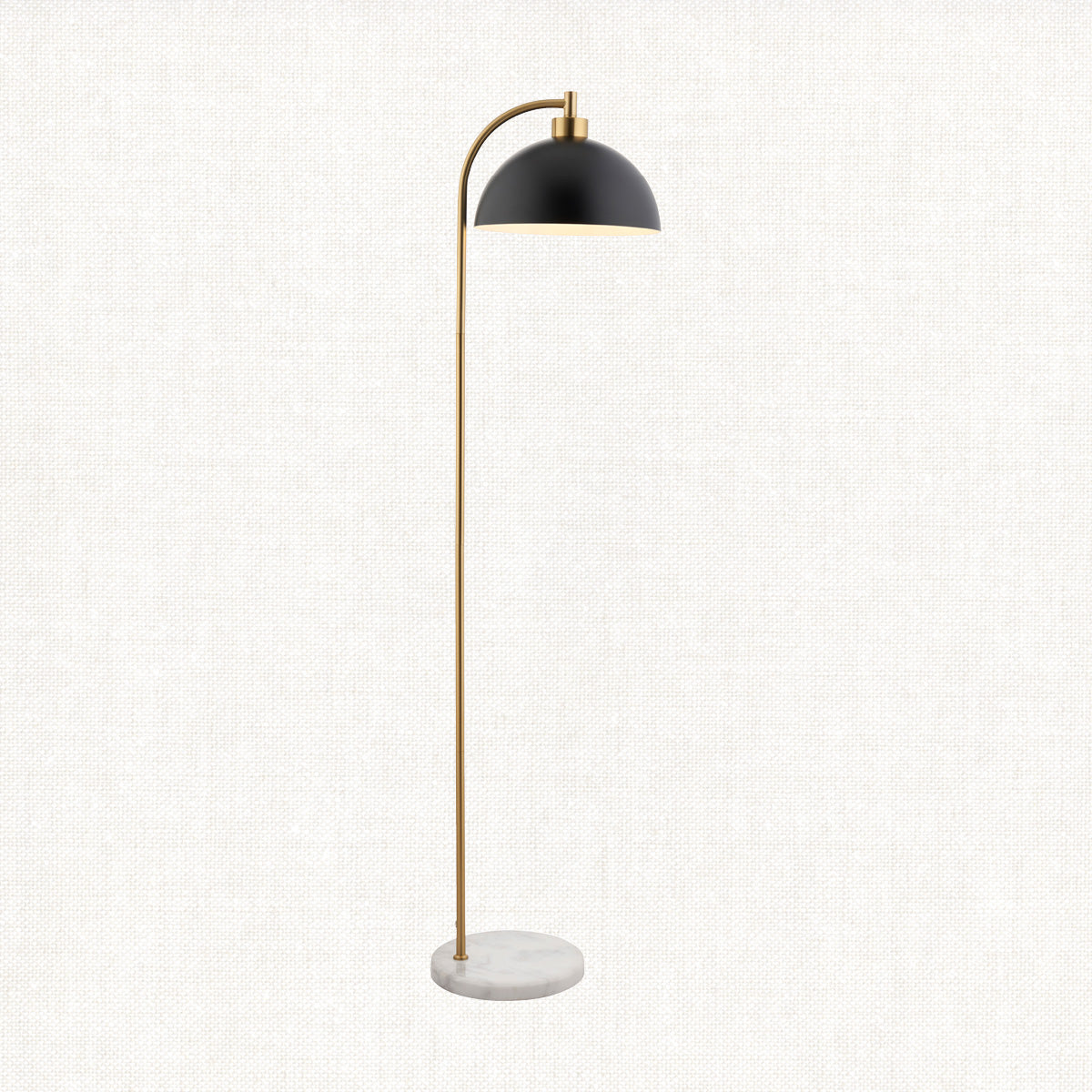 Matt black, antique brass plate & grey marble
