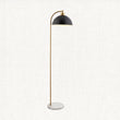 Matt black, antique brass plate & grey marble