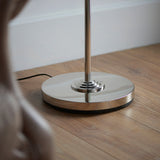 Brushed chrome plate & natural linen