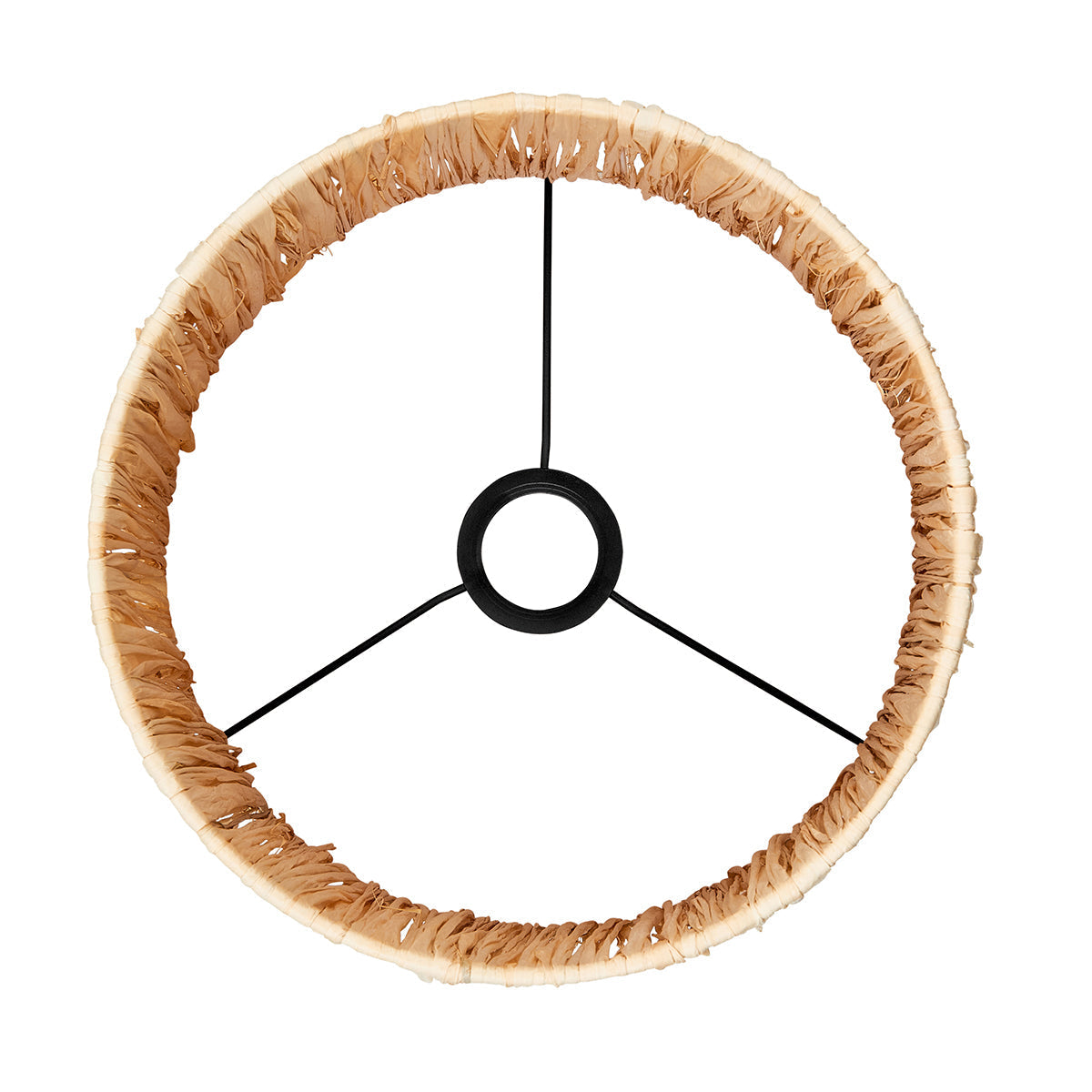 Natural raffia & matt black