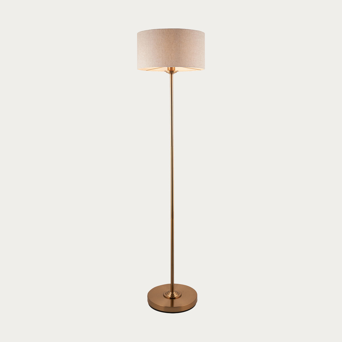 Vintage brass & natural linen