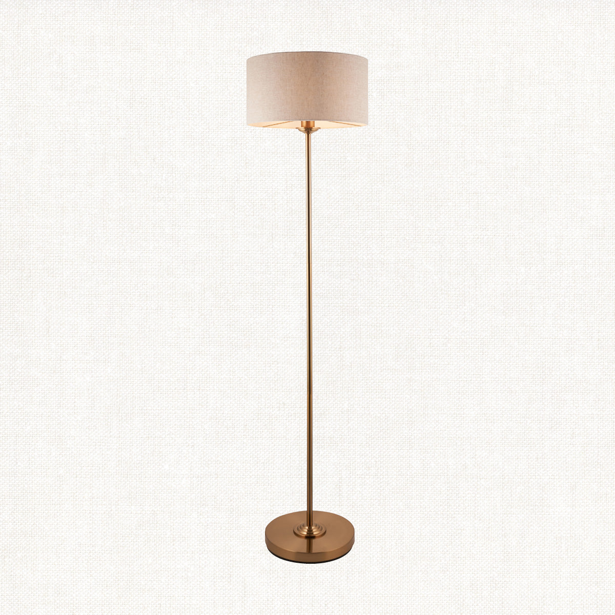 Vintage brass & natural linen