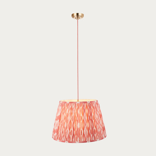 Brushed Aged Brass Red Flex & Coral Pink Fabric