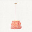 Brushed Aged Brass Red Flex & Coral Pink Fabric