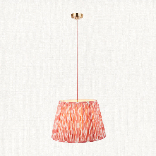 Brushed Aged Brass Red Flex & Coral Pink Fabric