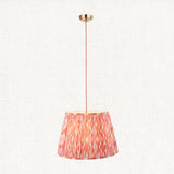 Brushed Aged Brass Red Flex & Coral Pink Fabric