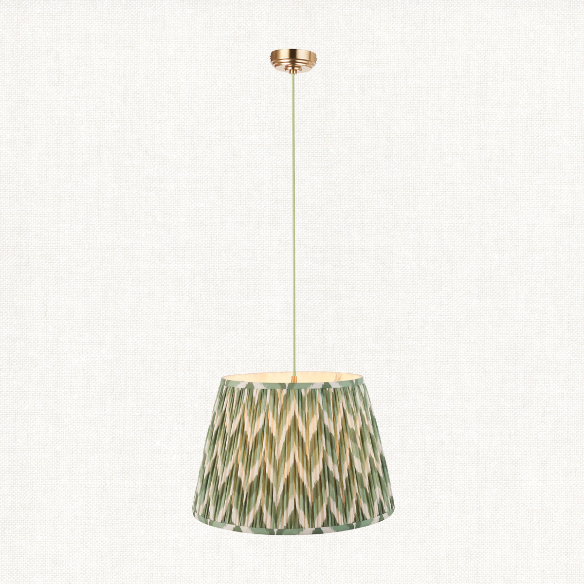 Brushed Aged Brass Green Flex & Cotswold Green Fabric