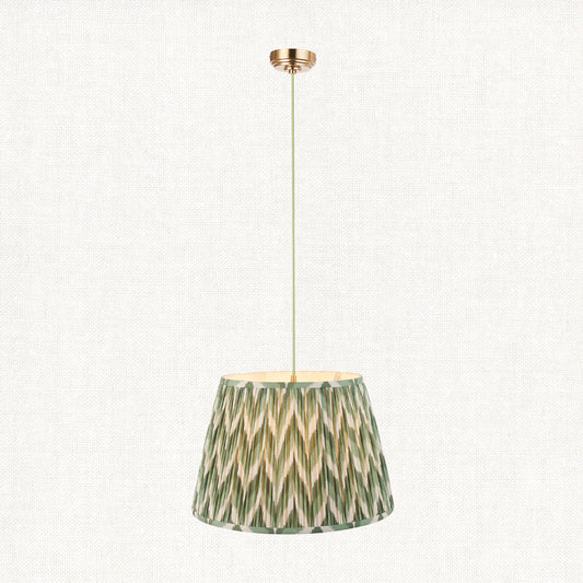 Brushed Aged Brass Green Flex & Cotswold Green Fabric