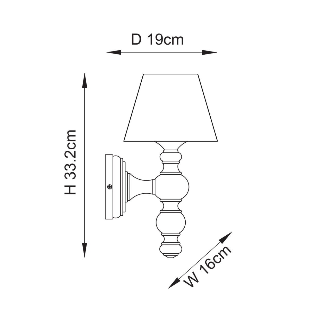 Natural Ash & Vintage White Fabric
