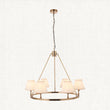 Brushed Aged Brass Plate & Vintage White Fabric