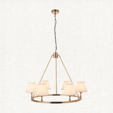 Brushed Aged Brass Plate & Vintage White Fabric