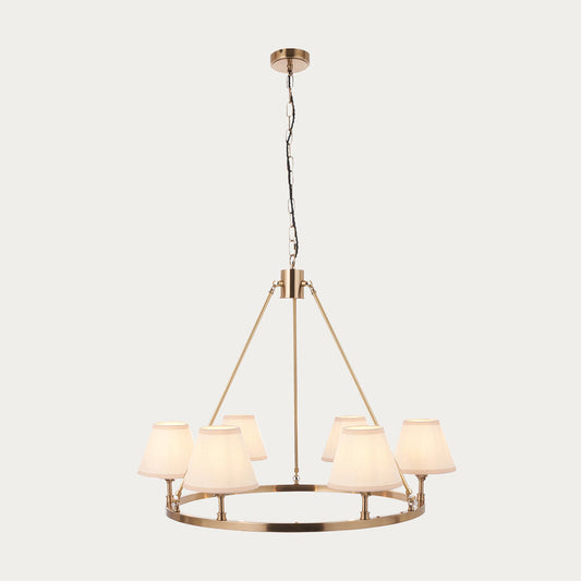 Brushed Aged Brass Plate & Vintage White Fabric