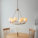 Brushed Aged Brass Plate & Vintage White Fabric