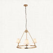 Brushed Aged Brass Plate & Vintage White Fabric