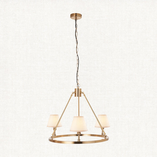 Brushed Aged Brass Plate & Vintage White Fabric