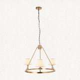 Brushed Aged Brass Plate & Vintage White Fabric