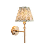 Brushed Aged Brass Plate & Herb Garden Green Fabric