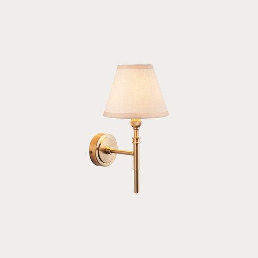 Brushed Aged Brass Plate & Vintage White Fabric