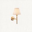 Brushed Aged Brass Plate & Vintage White Fabric