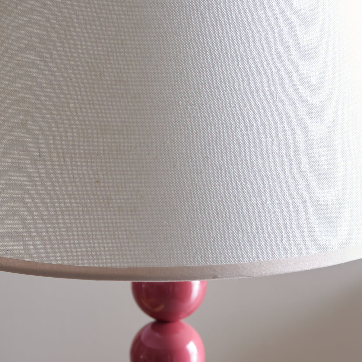 Gloss Pink Clay Paint & Vintage White Fabric