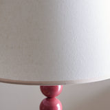 Gloss Pink Clay Paint & Vintage White Fabric