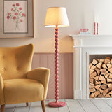 Gloss Pink Clay Paint & Vintage White Fabric