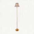Brushed Aged Brass Plate & Pearl Grey Fabric
